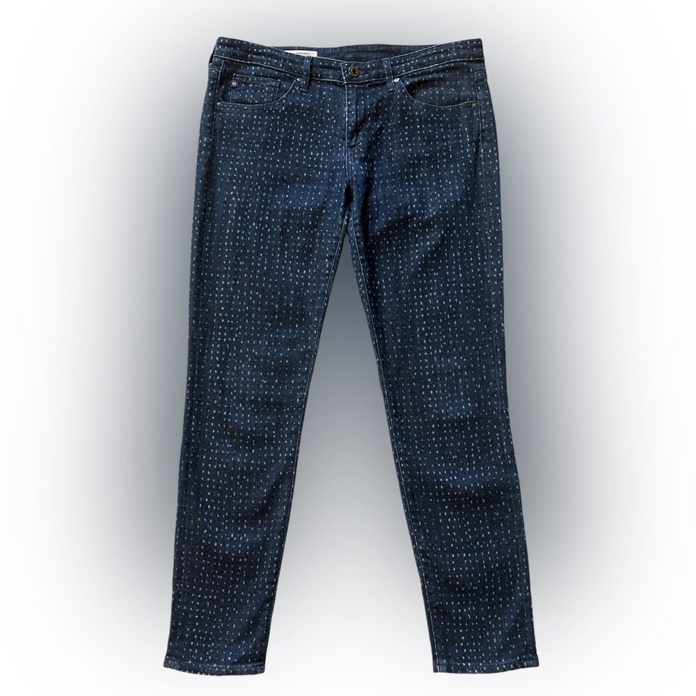 Adriano Goldschmied AG The Stevie Slim Straight Ankle Jeans Dot Print Size 29